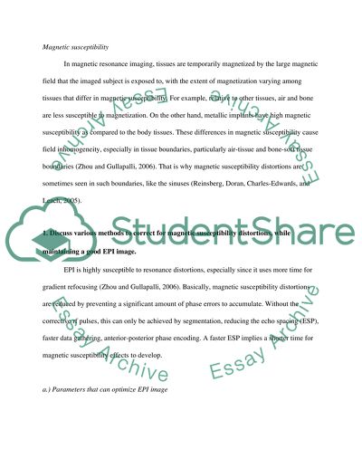 Factors affecting quality of MRI image.Benefits of circular or square spiral EPI methods