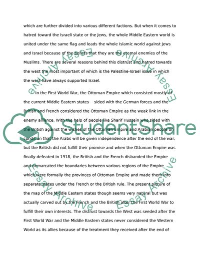 Distrust Towards the West in the Middle East