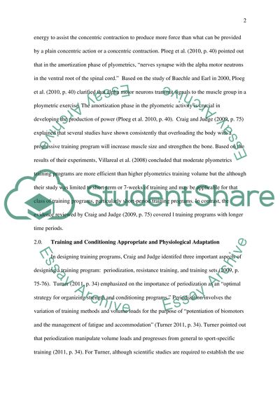 Theory of Strength and Conditioning and Vertical Jump