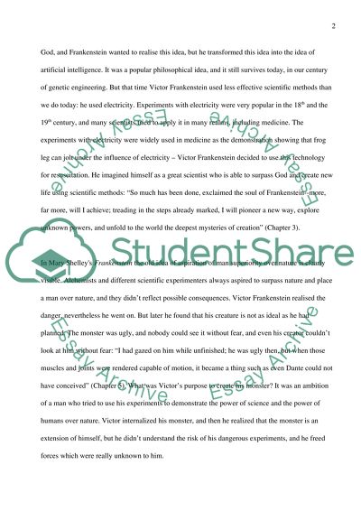 Character & Theme in Mary Shelleys Frankenstein