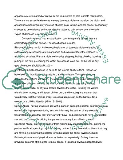 Domestic Violence and its consequences for Women and Children