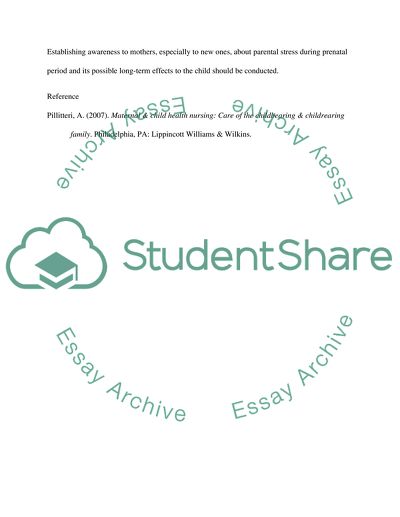 Parental Stress During Prenatal Period