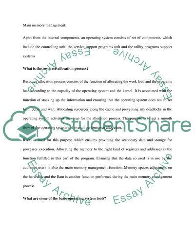 What Are Some of the Basic Components of an Operating System