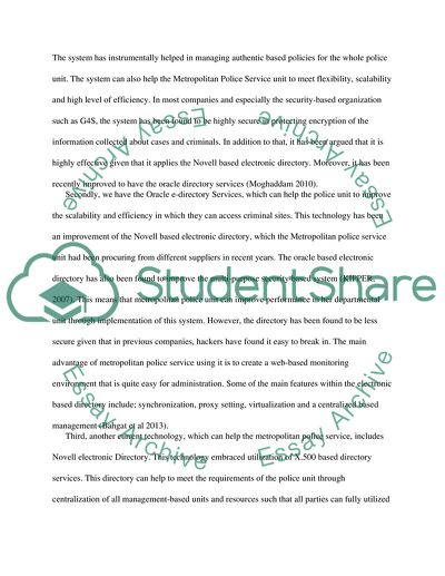 Metropolitan Police in Security