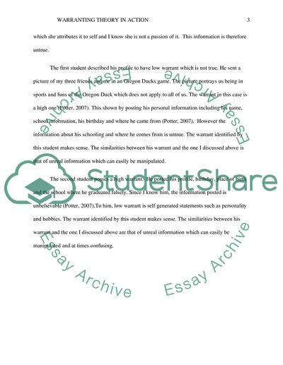 Warranting Theory in Actio