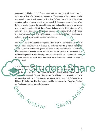 The Impact of E-Commerce on the US Labour Market