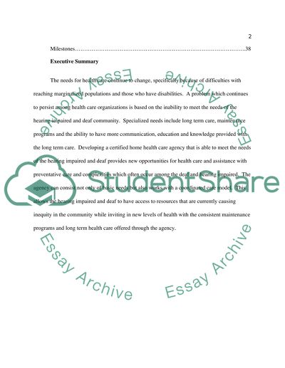 Certified Home Health Care Agency for the Hearing Impaired and Deaf Community. Working plan