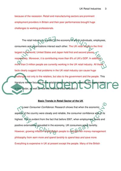 Retails industries in UK