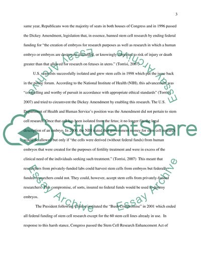 Potential Therapeutic Advantages of Stem Cell Research