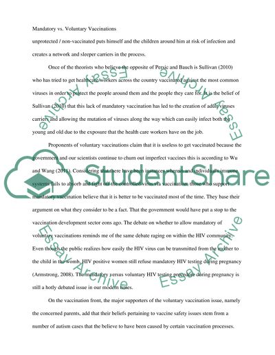 Mandatory Vs. Voluntary Vaccincations