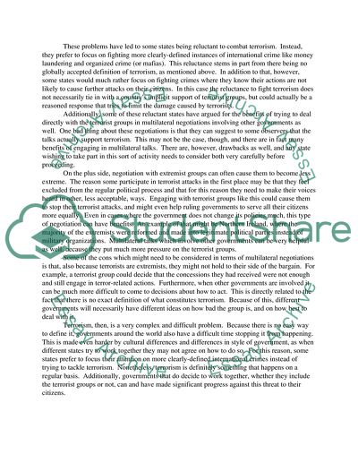 Political Science - terrorism
