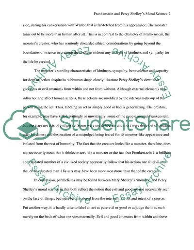 Frankenstein and Percy Shelleys Moral Science