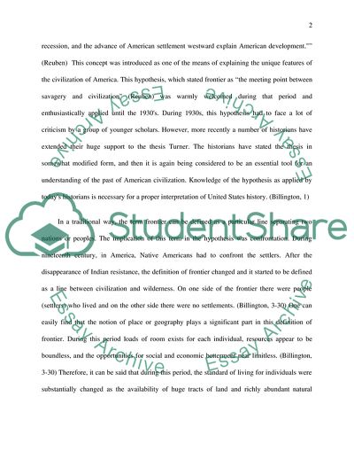 Application of the Frontier Myth