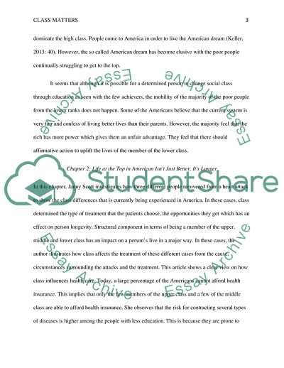 Social Classes in America: Class Matters by Bill Keller