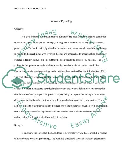 Pioneers of Psychology by Raymond Fancher