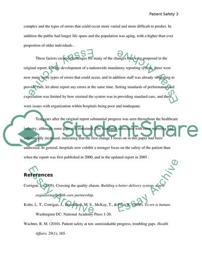 Concepts of Quality and Patient Safety