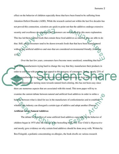 Artificial Food Coloring vs. Natural Food in the Confectionery Industry