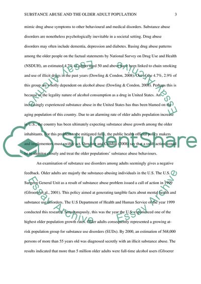 Substance Abuse and the Older Adult Population