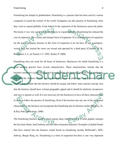 Franchising Business Model