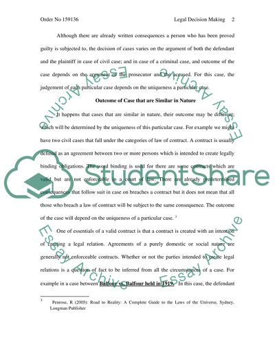 legal decision making case study