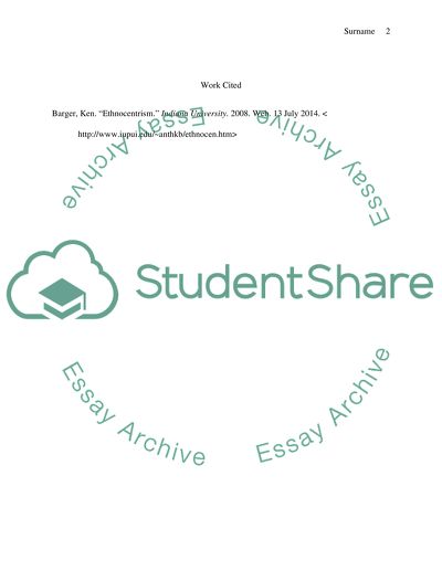 Important Thoughts about Ethnocentrism