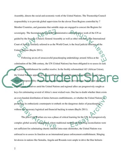 United Nations Role in the 21st Century