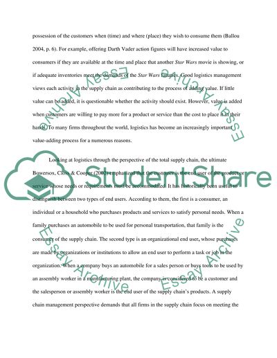 Logistics as a Customer-Focused Strategy