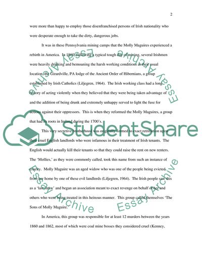 The Molly Mcguires of Pennsylvania