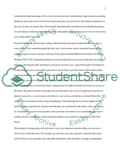 Principles of Health and Social Care Practice