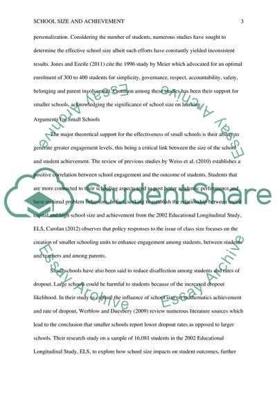 School Size and Academic Achievement
