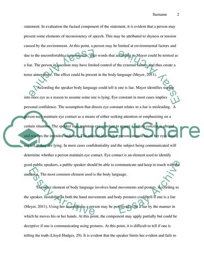 TED Talks - Pamela Meyers View on How to Spot a Liar