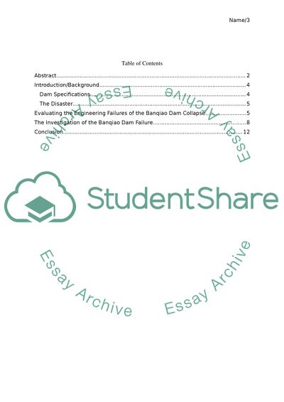 The Banqiao Reservoir Dam Failure