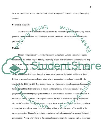 Consumers Preference in Mens Grooming