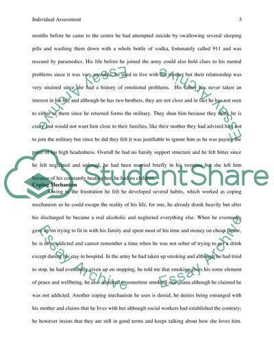 Shelter Program Individual Assessment