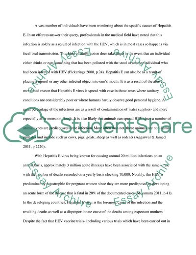 Why is Hepatitis E of Increasing Importance for Developing as well as Developed Countries