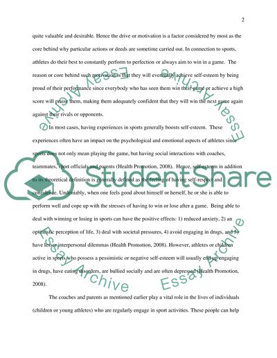 The Performance of Athletes During Games or Practice