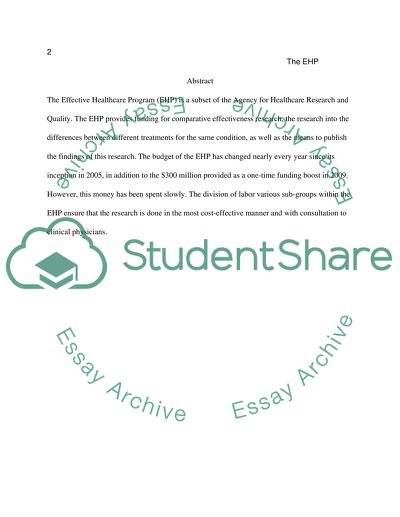 Effective Healthcare Program Issues