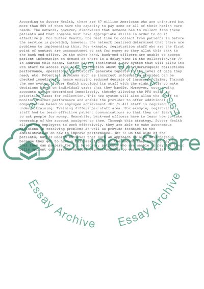 Redefining Collections in Health Care Settings