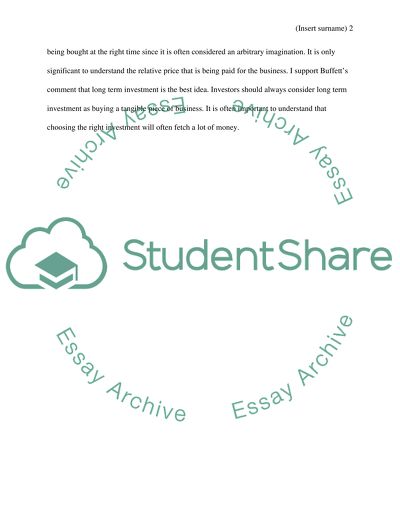 Investment strategies