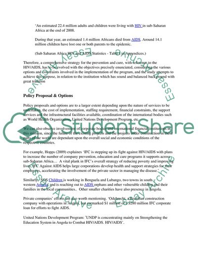 Policy Proposal to USAID