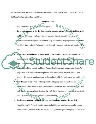 Online Learning Module for a Parent-Toddler Bonding Program