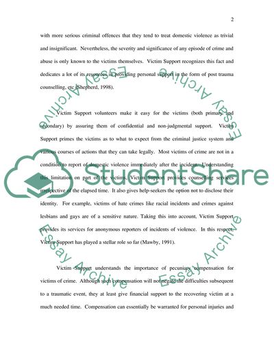 Law: Victims and Criminal Justice