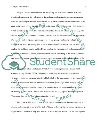 The Lady of Sharlott - A Feminist Perspective