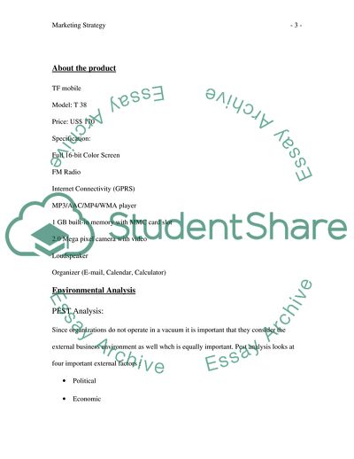 Marketing Strategy of a New Cell Phone to Be Launched