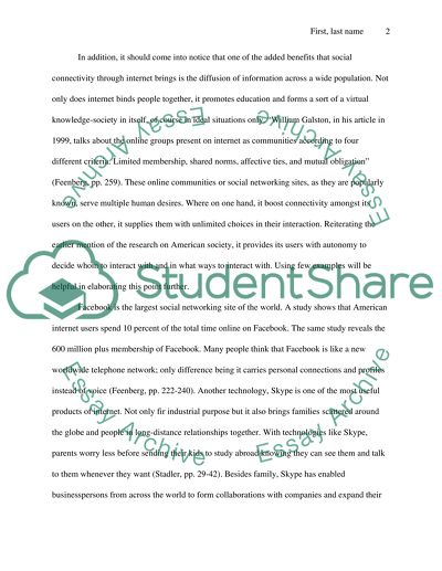 Does the internet strengthen Social connections