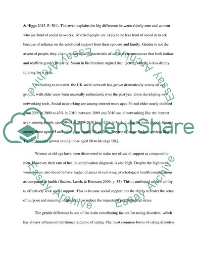 Gender and Social Network Support in Later Life