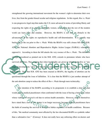 Why Born-Alive Infants Protection Act Should Be Repealed