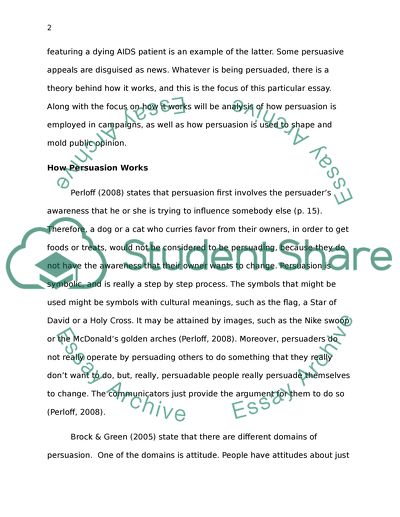 Persuasion According to Perloff and Campaigns