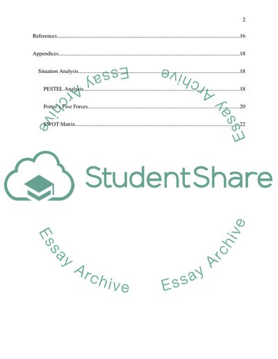 External and Internal Environment Audit of Stenders