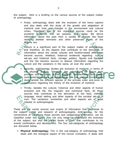 Approaches and Kinds of Studying Anthropology